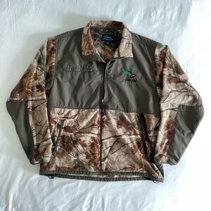 Tri Mountain Camouflage Fleece Mens XL zip up jacket. Hunter Outdoors Camo